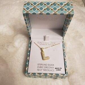 Rachel Zoe Letter "L" Necklace, 14K Gold Plated Sterling Silver